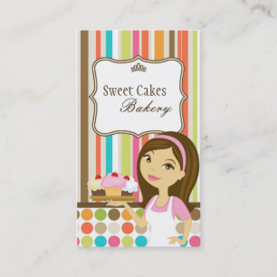 Baker Cup Cakes Bakery Sweet Treats Business Card