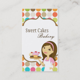 Baker Cup Cakes Bakery Sweet Treats Business Card