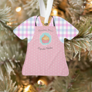 Baker Cupcake Apron Personalized Ornament