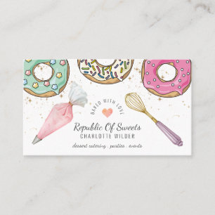 Baker Doughnut Desserts Baking Utensils Business C Business Card