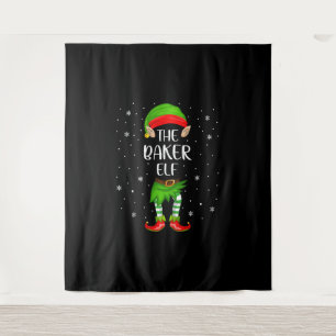 Baker Elf Xmas Party Matching Family Christmas Tapestry