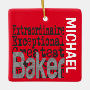 Baker Extraordinaire CUSTOM Ceramic Ornament