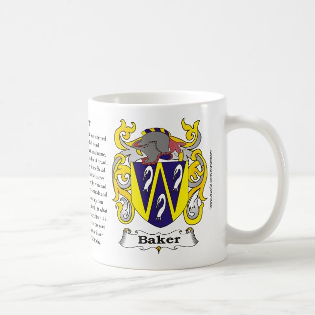 Baker Family Coat of Arms Mug (Right)