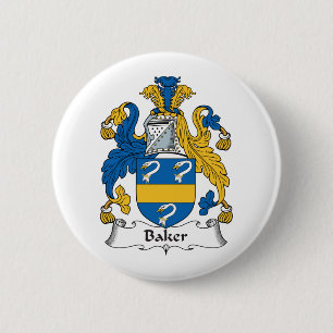 Baker Family Crest 6 Cm Round Badge