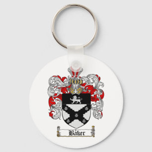 BAKER FAMILY CREST - BAKER COAT OF ARMS KEY RING