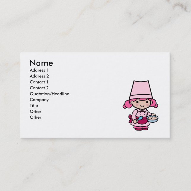 Baker Girl Business Card (Front)