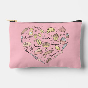 Baker Heart Funny Bakery Baking Pastry Chef Accessory Pouch