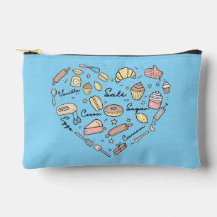 Baker Heart Funny Bakery Baking Pastry Chef Accessory Pouch