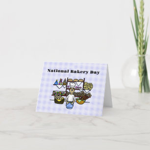 Baker in Bakery Greeting Card