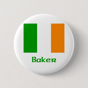 Baker Irish Flag 6 Cm Round Badge