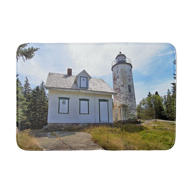 Baker Island Lighthouse, Maine Bath Mat (Front)