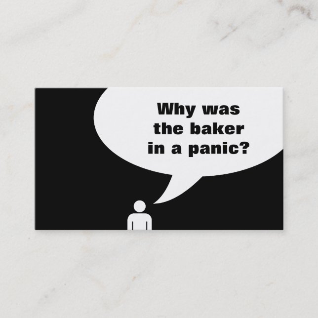 baker joke business card (Front)