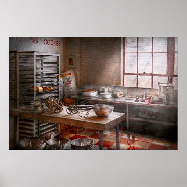 Baker - Kitchen - The commercial bakery Poster (Front)