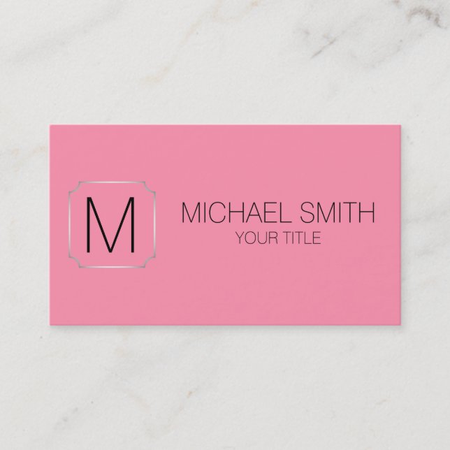 Baker-Miller pink colour background Business Card (Front)