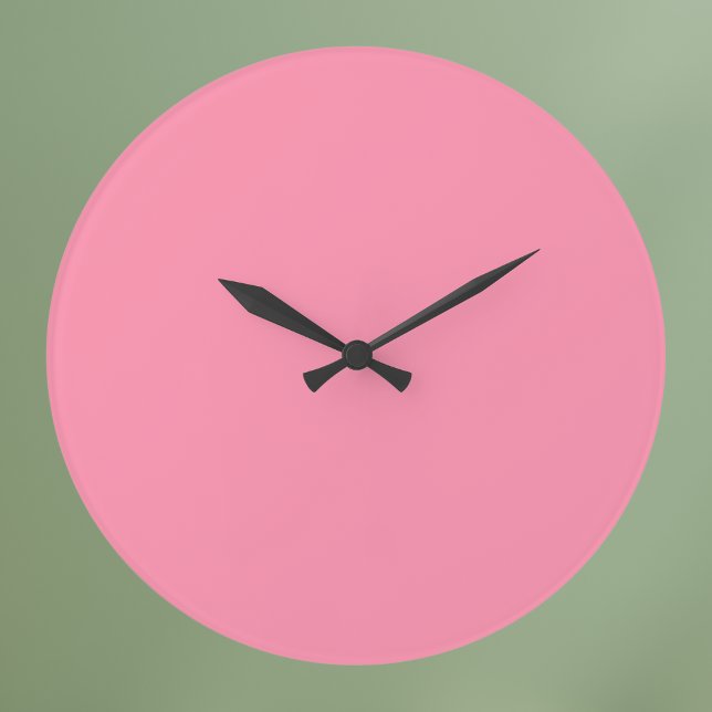 Baker-Miller Pink Solid Color Large Clock (Creator Uploaded)