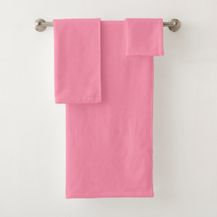 Baker-Miller Pink Solid Colour Bath Towel Set