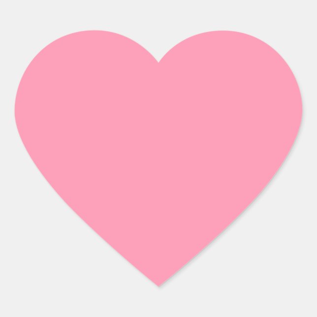 Baker-Miller pink (solid colour)  Heart Sticker (Front)