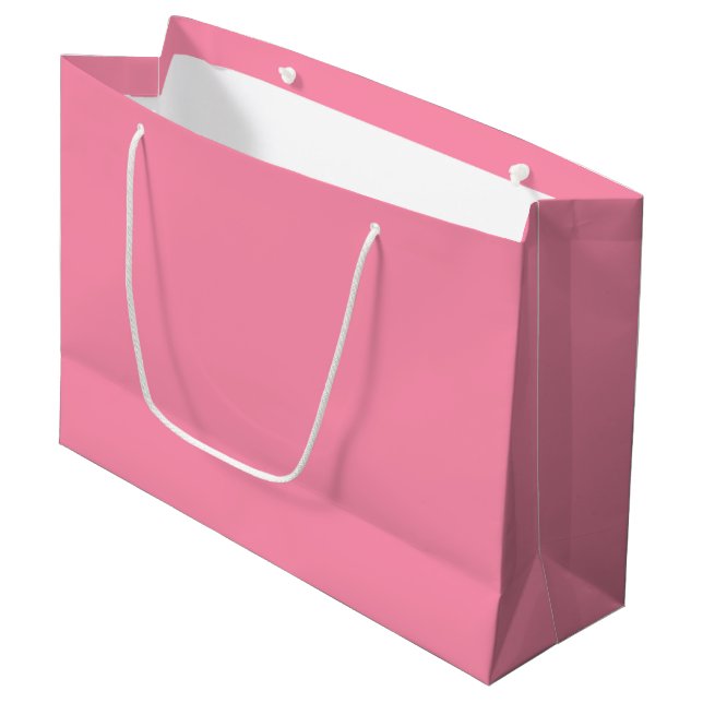 Baker-Miller pink (solid colour) Large Gift Bag (Front Angled)