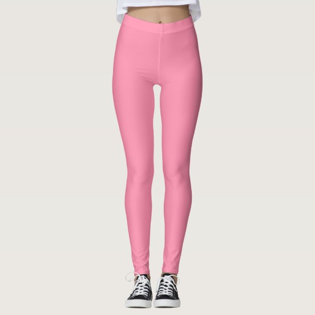 Baker-Miller pink (solid colour)  Leggings (Front)
