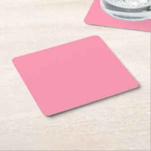 Baker-Miller pink (solid colour) Square Paper Coaster