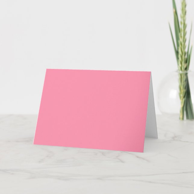 Baker-Miller Pink Solid Colour Thank You Card (Front)