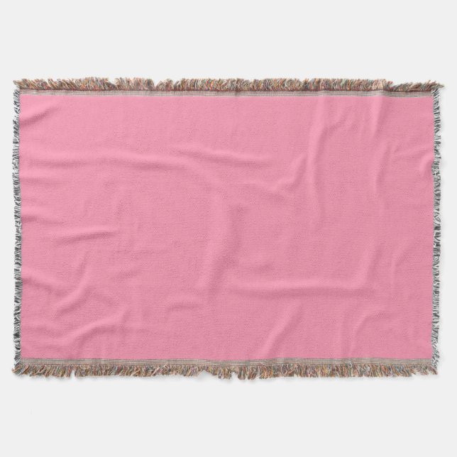 Baker-Miller pink (solid colour) Throw Blanket (Front)