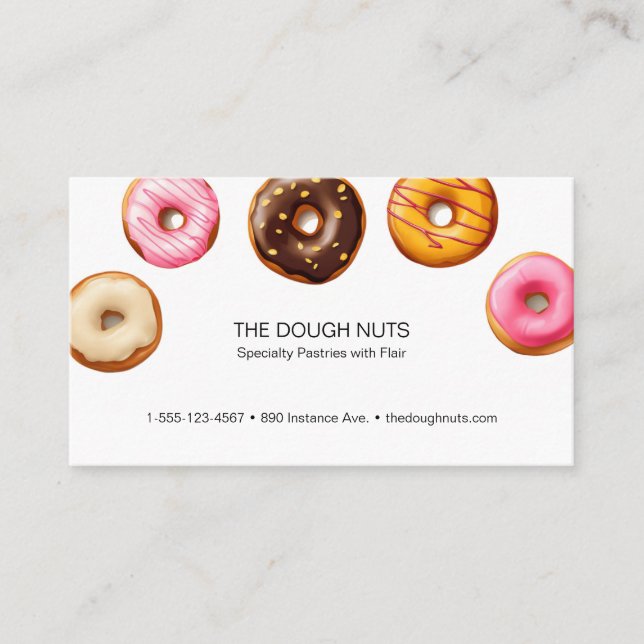 Baker Pastries Doughnuts Business Card (Front)