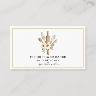 Baker Pastry Chef Bakers Tools Utensils  Business Card