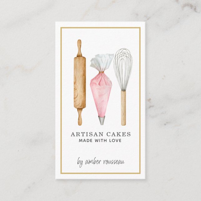 Baker Pastry Chef Business Card (Front)
