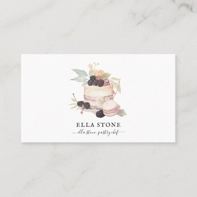 Baker Pastry Chef Catering Bakery Business Card (Front)