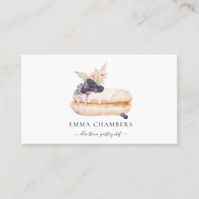 Baker Pastry Chef Catering Bakery Dessert Business Card (Front)