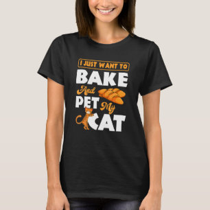 Baker Pastry Chef Cook Culinary Bakery Owner Cat T-Shirt