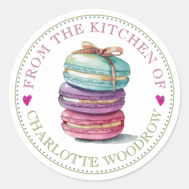 Baker Pastry Chef Cookies Food Label Sticker (Front)