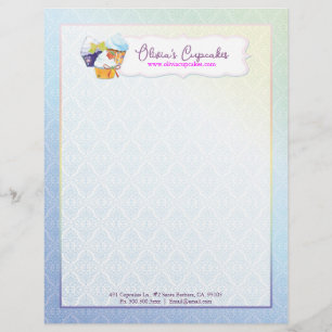 Baker & Pastry Chef Cupcake Business Custom Letterhead