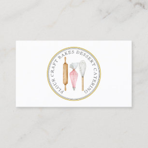 Baker Pastry Chef Dessert Caterer Baker's Tools  Business Card