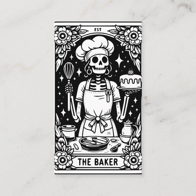 Baker Pastry Chef Dessert Caterer  Business Card (Front)