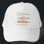 Baker Pastry Chef Hat<br><div class="desc">A baker's or pastry chef hat for your baking business. Personalise with your business name. For a pastry chef in a bakery or a dessert caterer.</div>