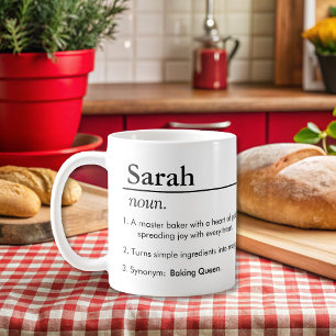 baker Personalised Name Definition Coffee Mug