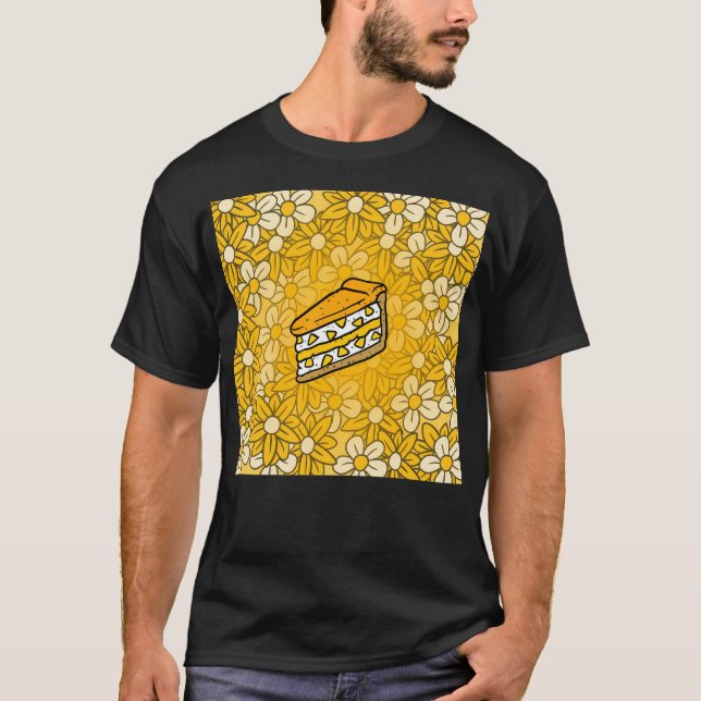 Baker Pie With Yellow Flowers. T-Shirt (Front)