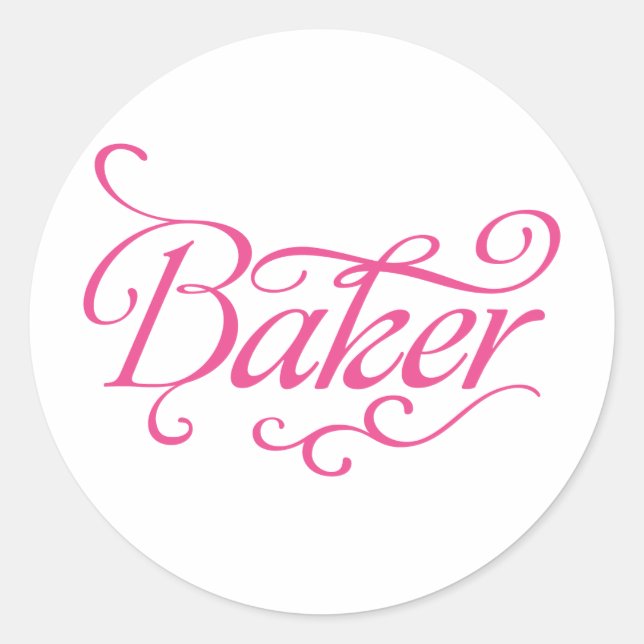 Baker Pink Sticker (Front)