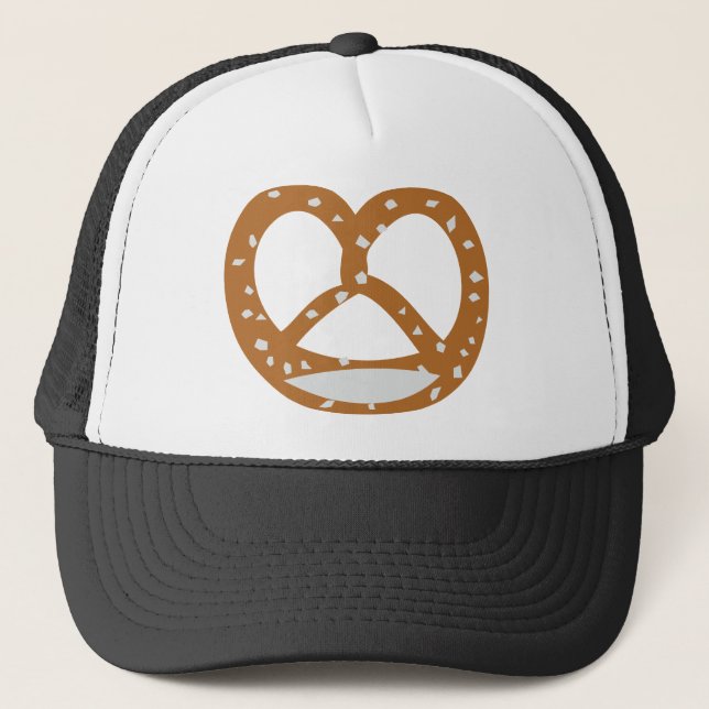 baker pretzel bakery logo symbol trucker hat (Front)