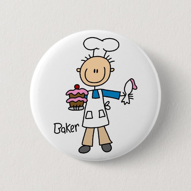 Baker Stick Figure Button (Front)