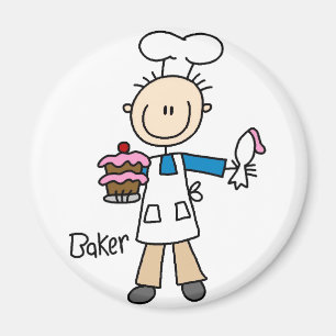 Baker Stick Figure Magnet