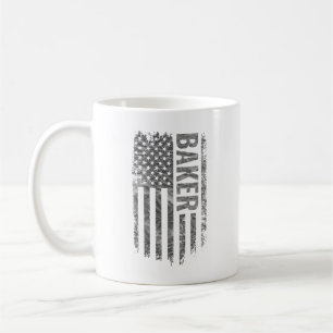 Baker USA Flag Distressed design Coffee Mug