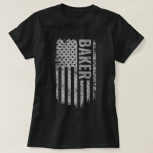 Baker USA Flag Distressed design T-Shirt