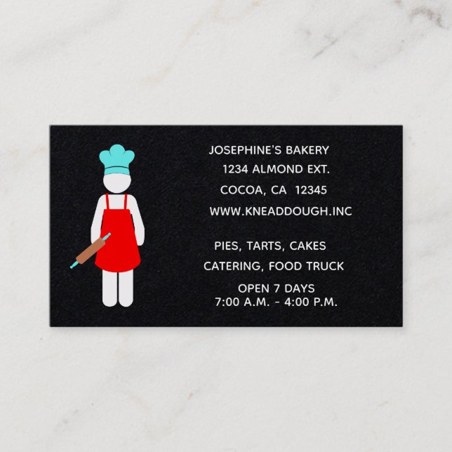 Baker with a Rolling Pin Business Card (Front)
