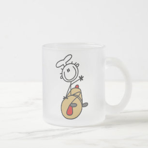 Baker With Rolling Pin Frosted Glass Coffee Mug