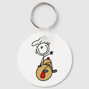 Baker With Rolling Pin Key Ring