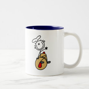 Baker with Rolling Pin Tshirts and Gifts Two-Tone Coffee Mug