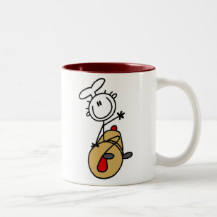 Baker with Rolling Pin Two-Tone Coffee Mug
